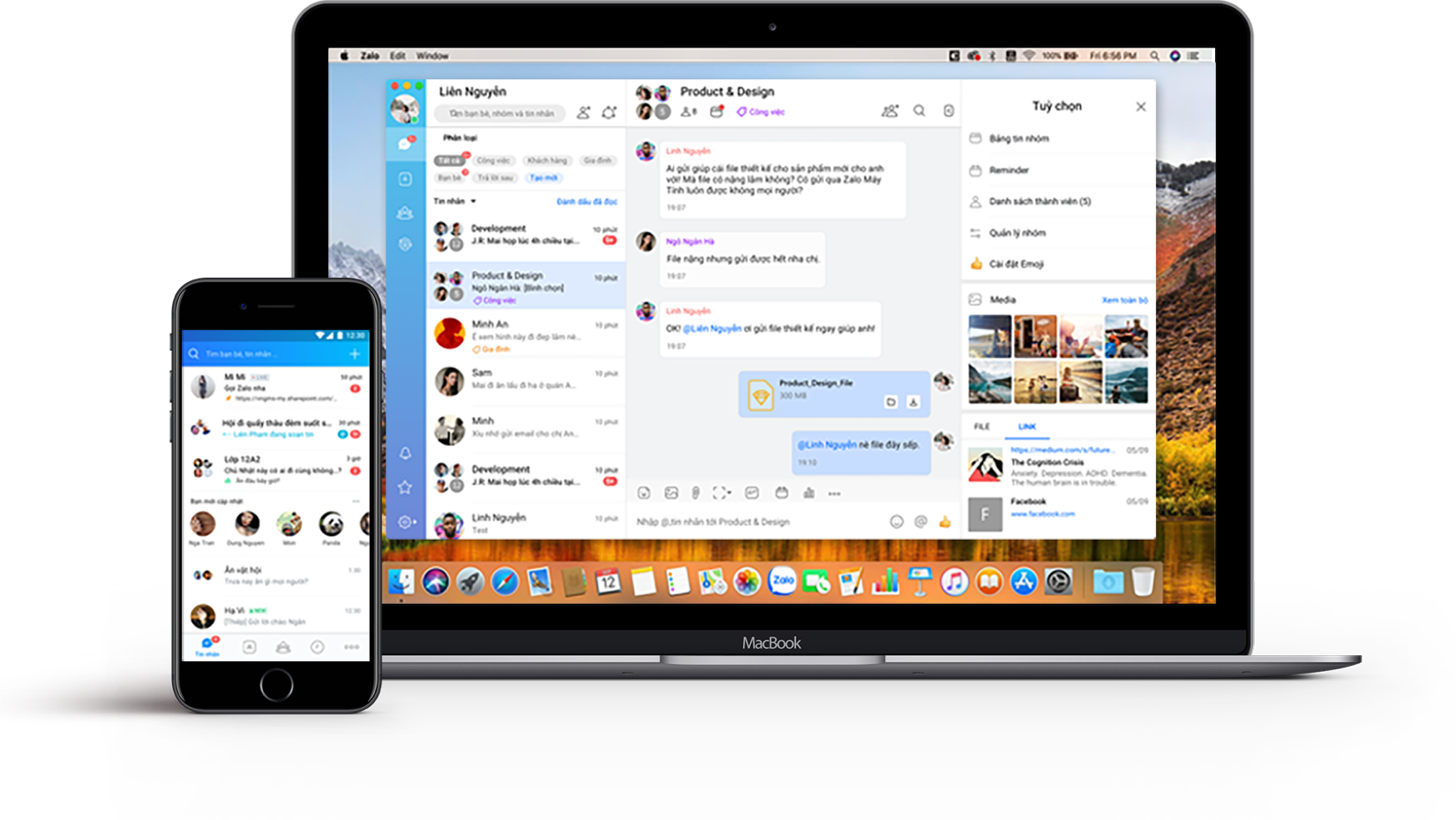 Zalo电脑版聊天界面 中文版展示